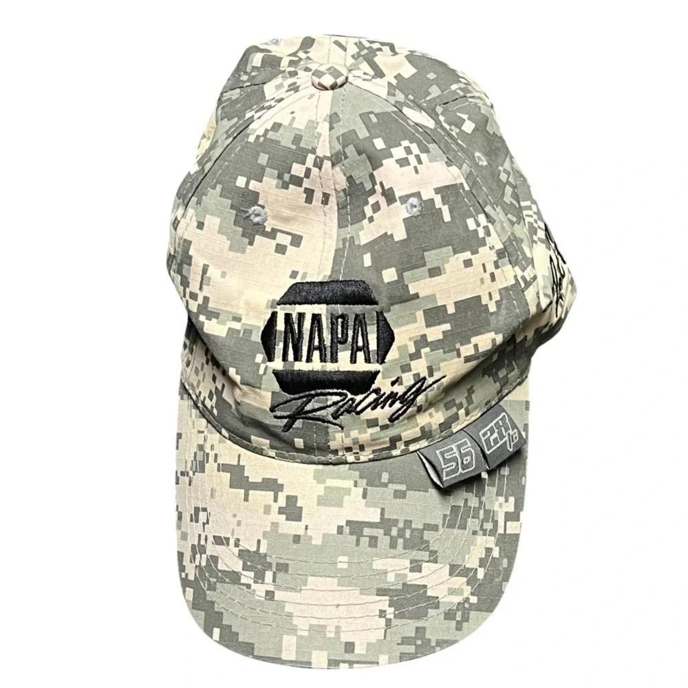 NAPA Racing Baseball Hat OSFM‎ Green Camo Digital Print Ron Capps Signature